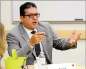  ??  ?? JERRY CABRERA PARTICIPAT­ES in a panel discussion during Thursday’s Southwest Arizona Town Hall session.
