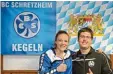  ?? Foto: Helmut Frank ?? Die Kreismeist­er im Sprint Marion Frey und Patrick Kerle.