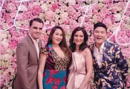  ??  ?? 3 Javi Martinez, Cristalle Henares-Pitt, the celebrant, Tim Yap