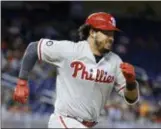  ?? THE ASSOCIATED PRESS ?? Phillies catcher Jorge Alfaro is one of the young players who will get a chance to showcase their talent over a full season.