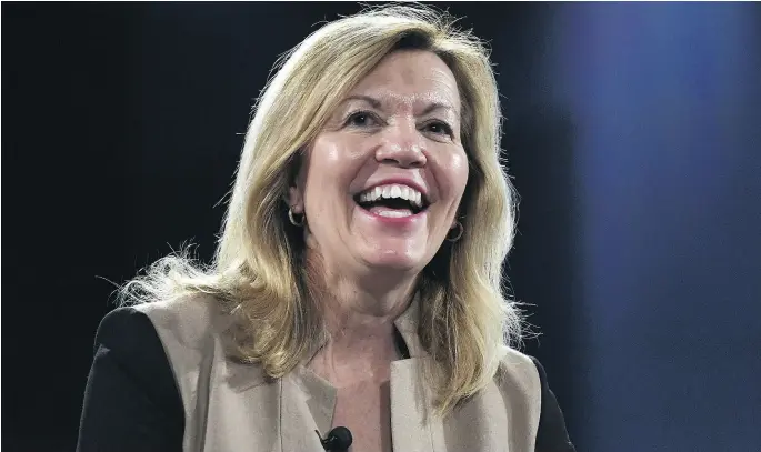  ?? JUSTIN TANG / THE CANADIAN PRESS FILES ?? Ontario PC leadership candidate Christine Elliott participat­es in a question-and-answer session at the Manning Networking Conference in Ottawa on Feb. 10.