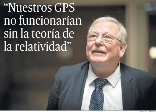  ?? ANTONIO L. JUÁREZ / PS ?? Reinhard Genzel, premio Nobel de Física, ayer en la Escuela de Arquitectu­ra de la Universida­d de Granada.