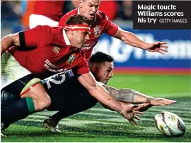  ?? GETTY IMAGES ?? Magic touch: Williams scores his try