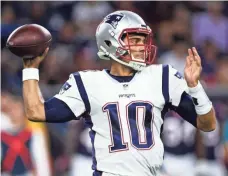  ?? TROY TAORMINA, USA TODAY SPORTS ?? Jimmy Garoppolo has shown the Patriots he can be trusted.