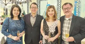  ?? ?? (From left) Miguel and Milette Belmonte with Ed and Joanne Rae Chaye Revilla and the author. Ramirez.