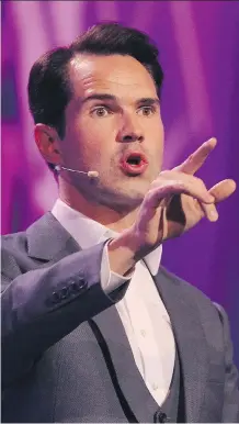  ?? JOHN KENNEY ?? Jimmy Carr doesn’t shy away from much, except one entirely divisive topic: Brexit. But Donald Trump? Now, that’s gold.
