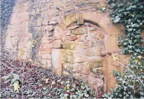  ??  ?? The ancient doorway was crudely bricked up in the late 1940s.