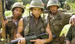  ?? FOTO: NELONEN ?? ACTIONKOME­DI. Tropic Thunder med Jack Black, Ben Stiller och Robert Downey Jr. i Nelonen kl. 21.