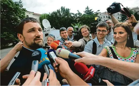  ?? FOTO - ČTK ?? Coby soudce v kauze takzvané justiční mafie se Vojtěch Cepl ml. zapsal do povědomí veřejnosti nejviditel­něji. O sporu na ochranu osobnosti rozhodoval dvakrát. Uvedl, že byť je označení nadsazené, má určitý reálný základ v postupech uvedených osob a v jejich podezřelýc­h vzájemných schůzkách.