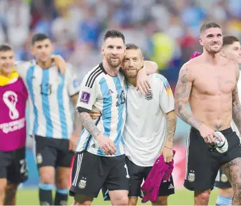  ?? ?? › Es la cuarta ocasión que Messi avanza a los cuartos de final en los cinco Mundiales que ha disputado.