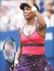  ?? Matthew Stockman / Getty Images ?? Venus Williams is set to face sister Serena in the third round of the U.S. Open on Friday.