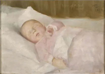  ?? FOTO: NATIONALGA­LLERIET/ HANNU KARJALAINE­N ?? MODERSLYCK­A. Lennart Rafael, sex veckor har Hanna Frosterus-Segerstrål­e döpt porträttet av sin nyfödde son till. Målningen är gjord 1892.
