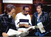  ?? ?? This image released by Netflix shows Willie Nelson, from left, Quincy Jones and Bruce Springstee­n in a scene from “The Greatest Night in Pop.”