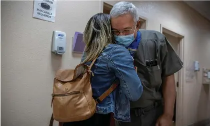  ?? Photograph: Evelyn Hockstein/Reuters ?? A doctor hugs a patient at an abortion clinic in Santa Teresa, New Mexico, on 13 January 2023. The abortion clinic is less than a mile from Texas, where abortion is illegal.
