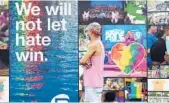  ?? JOE BURBANK/ORLANDO SENTINEL ?? A visitor pays respects Friday at the Pulse Interim Memorial on the fourth anniversar­y of the nightclub massacre.