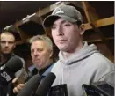  ?? The Canadian Press ?? Ottawa Senators forward Matt Duchene speaks to reporters.