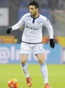  ?? BARTOLETTI ?? Felipe Anderson, 22 anni, centrocamp­ista brasiliano della Lazio