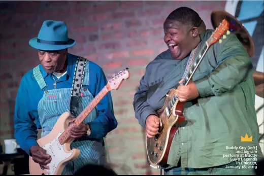  ??  ?? Buddy Guy [left] and Ingram perform at Buddy Guy’s Legends in Chicago, January 18, 2019