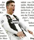  ?? Foto: dpa ?? Cristiano Ronaldo imitierte den Hinspiel-Jubel von Atletico-Trainer Diego Simeone.