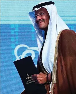  ?? ?? El ministro saudí de Energía, el príncipe Abdulaziz bin Salman.