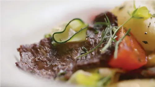  ?? (Photos: Courtesy) ?? BEEF STEAK made from cultivated meat cultures via Aleph Farms.