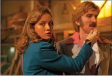  ?? PHOTO BY KERRY BROWN COURTESY OF A24 ?? Brie Larson and Sharlto Copley in a scene from “Free Fire.”