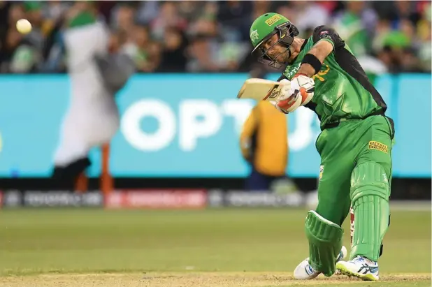  ?? Picture: AAP IMAGE ?? STRONG SUPPORT: Glenn Maxwell of the Stars in action during the Big Bash League cricket match against the Brisbane Heat.