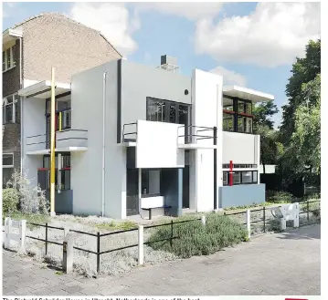  ?? CMU/ ERNST MORITZ/ PICTORIGHT, AMSTERDAM ?? The Rietveld Schröder House in Utrecht, Netherland­s is one of the bestknown examples of De Stijl architectu­re. Built in 1924, the bold design still stands out.