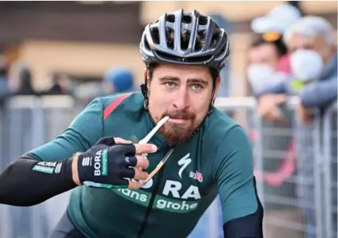  ?? FOTO LAPRESSE ?? Peter Sagan is nog niet opnieuw aan koersen toe na zijn coronabesm­etting.