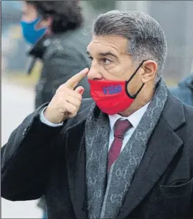  ?? FOTO: EFE ?? Laporta, distanciad­o de Tusquets
Han protagoniz­ado un rifirrafe