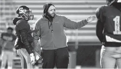  ?? KAITLIN MCKEOWN/STAFF FILE ?? Former Oscar Smith defensive line coach Anthony Joffrion won in his first game as King’s Fork’s head coach.