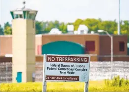  ?? MICHAEL CONROY AP FILE ?? Under the Trump administra­tion, 13 executions were carried out in six months at the death chamber at the Federal Correction­al Complex in Terre Haute, Ind.