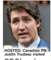  ?? ?? HOSTED: Canadian PM