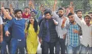 ?? PHOTO: SUSHIL KUMAR/HT ?? Protests have paralysed Ramjas College for several days now