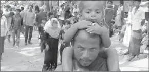  ??  ?? Baby’s en kinderen onder gevluchte Rohinya-moslims Myanmar.