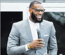  ?? Phil Long ?? Lebron James at the opening ceremony Monday for the I Promise School in Akron, Ohio.
The Associated Press