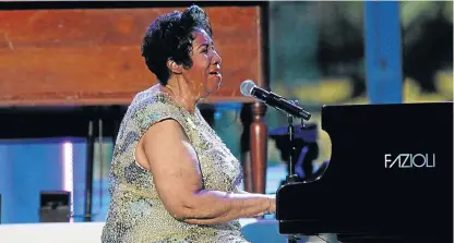  ?? /Reuters ?? Respect: Singer Aretha Franklin performs at an Internatio­nal Jazz Day AllStar Global Concert at the White House in Washington, US, in 2016. Franklin died on Thursday at the age of 76.