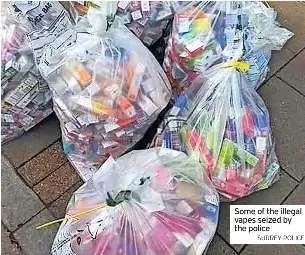 Police seize vape haul in raid on high street shop