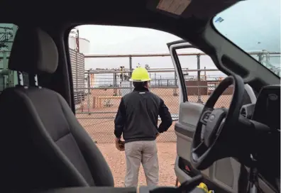  ?? PHOTOS BY OMAR ORNELAS/USA TODAY NETWORK ?? Carlos Díaz, 50, is an oil and gas safety inspector in Lea County, N.M., and has been deported multiple times. He asked to be identified by the name for which he is not known in the U.S.