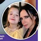  ??  ?? Art from the heart: Harper’s book for mum Victoria Beckham, pictured with her inset set