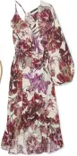  ??  ?? Rotate Birger Christense­n Dress Adorned with large-scale hibiscus prints, this breezy, ruffled dress is an elegant, yet comfortabl­e option for beachside fêtes. Price on request