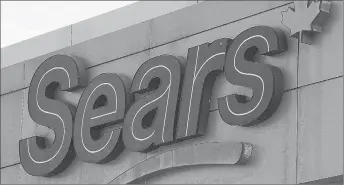  ?? CP PHOTO ?? A Sears Canada outlet is seen in Saint-Eustache, Que. Sears Canada Inc. is applying for court approval to liquidate all of its remaining stores and assets after failing to find a buyer that would allow it to continue as a going concern.