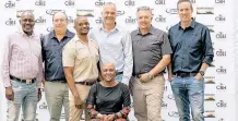  ?? ?? THE team who collaborat­ed to make Northroost Hatchery a reality: Cliff Rasoesoe (DTIC); Leon de Villiers (Bushvalley); Clive Tigere; Imameleng Mothebe (DTIC); Brendon de Boer (CEO, CBH); Ian Preece (CEO, Bushvalley) and Kieron Futter (CBH). l PETER NDELE