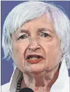  ??  ?? Funcionari­a. Janet Yellen ofició el plan a las 20 grandes economías.