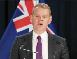  ?? Photo: nzherald.co.nz ?? New Zealand Covid-19 response minister Chris Hipkins