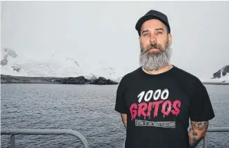  ??  ?? "1000 GRITOS debe ser el único festival que se proyectó en la Antártida", dijo Matías Sánchez.