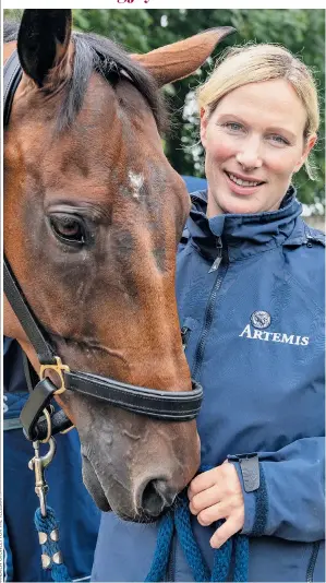  ??  ?? Zara Tindall has spoken of finding happiness she never expected after suffering two miscarriag­es. She said that her family had emerged stronger because of the misfortune­s they have overcome