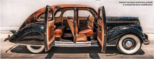  ??  ?? Interior has had a retrim but outside is unrestored since modificati­on