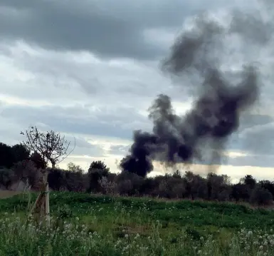  ??  ?? Lo scenario
I rifiuti dati alle fiamme alla periferia di Bari, in particolar­e nei quartieri di Ceglie e Loseto