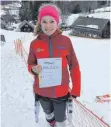  ??  ?? Sophia Lamparter erzielte als Zehnte im Slalom ihr bisher bestes Ergebnis bei landesweit­en Rennen.